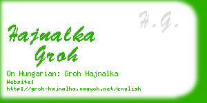 hajnalka groh business card